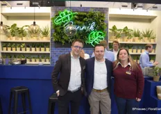 Nicki de Haaij, Robin Groen and Lenny van der Meer with Bunnik Plants and Bunnik Creations. Among others, at the booth the grower/supplier of added value presented different mixed trolleys to make things as easy and convenient as possible for their customers.